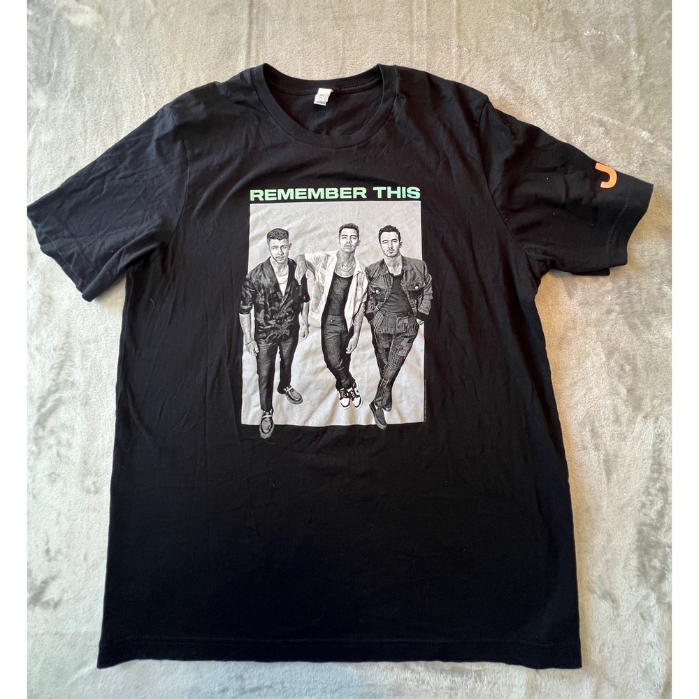 Jonas Brothers T Shirt Mens XL Black Remember This Tour 2021 Concert Graphic Tee